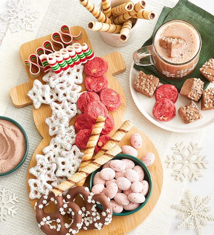 Simply Chocolate® Hot Cocoa Snowman Charcuterie Board